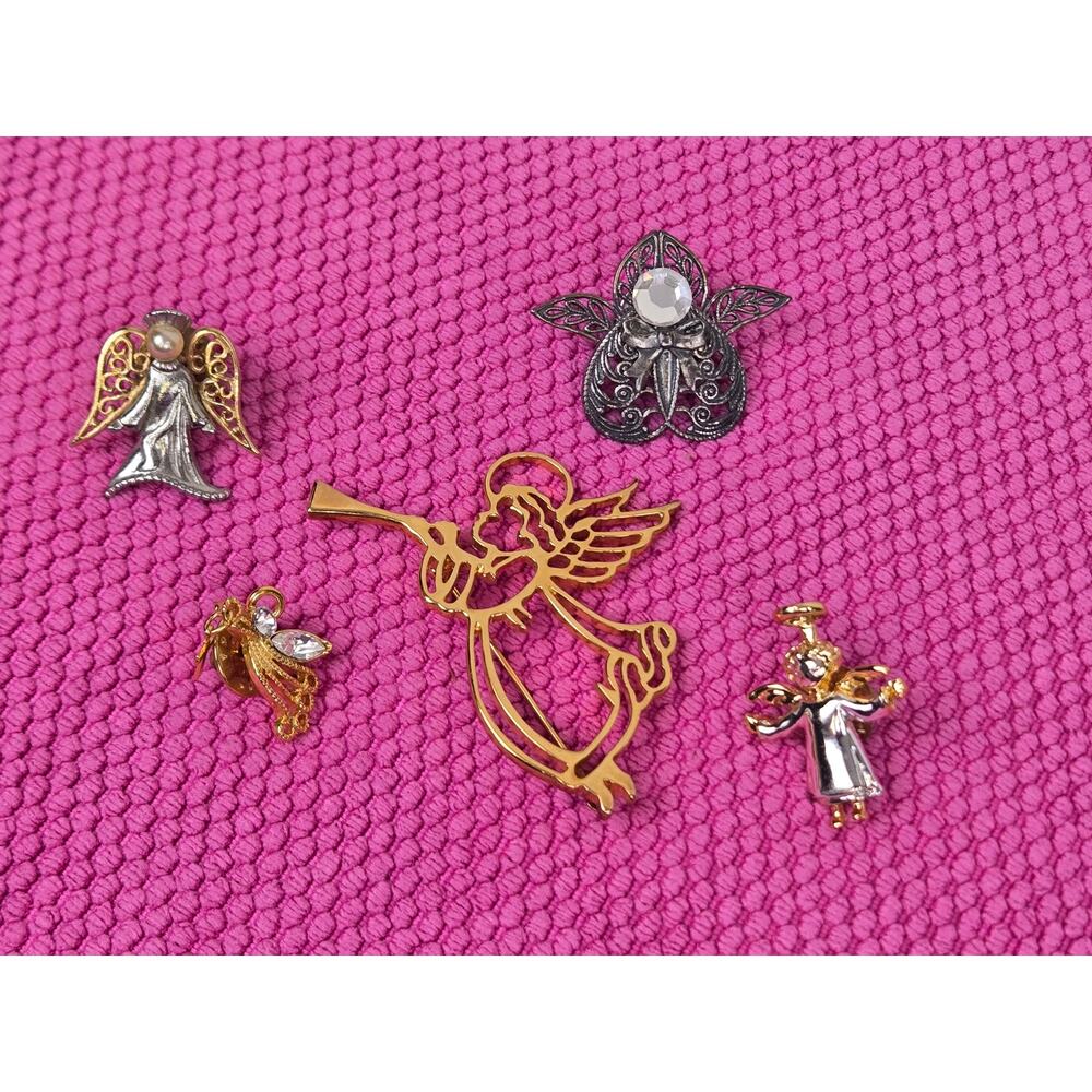 Vintage Angel Pins Mixed Lot ~ Angel Brooches
